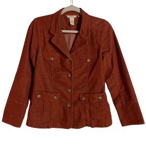 Sundance Blazer SP Burnt Orange Corduroy Boho Western Career Casual
